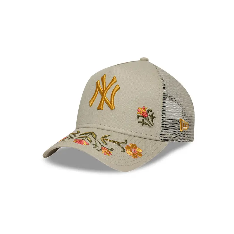 New York Yankees Mlb Floral 9Forty Trucker Snapback With Breathable Back 1