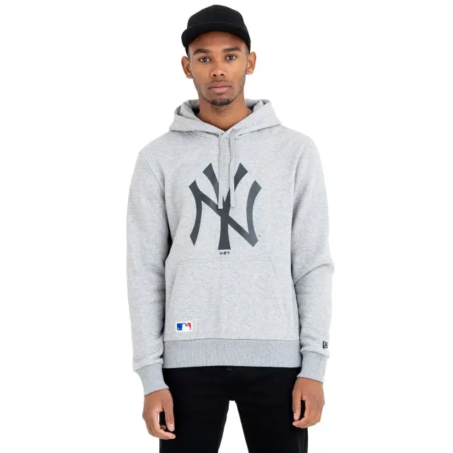 New York Yankees Mlb Team Logo Grey Hoodie 1