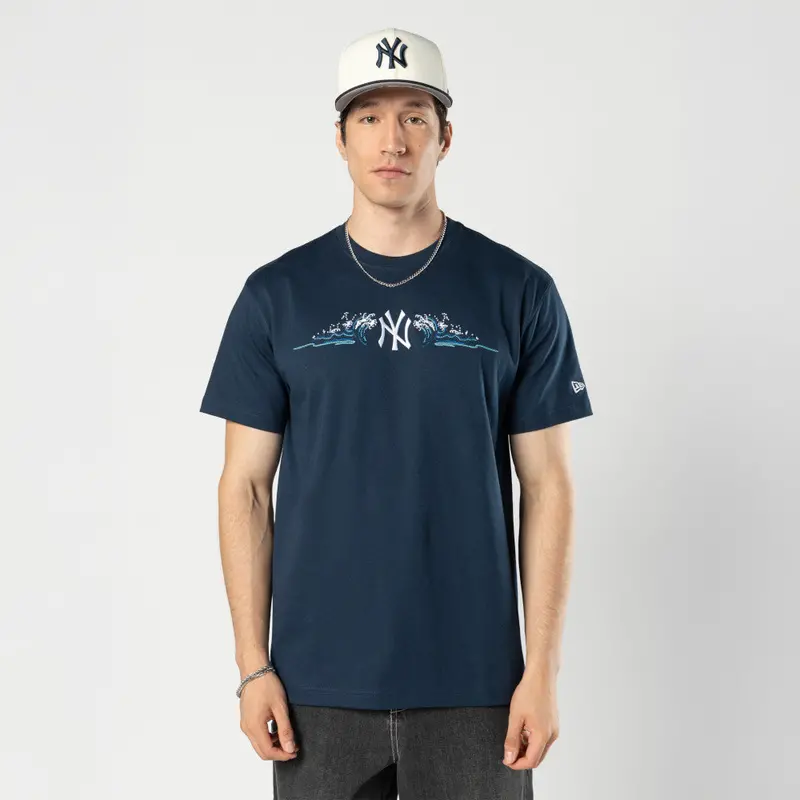 New York Yankees Mlb Tonal Wave Crew Neck T-Shirt 1