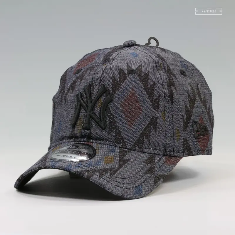 New York Yankees X Three Looms Japan Aztec Print Dad Hat – Milled Fabric 1
