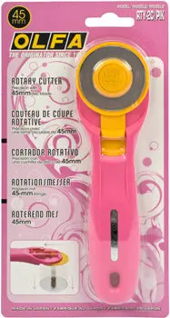 Olfa 45Mm Splash Rotary Cutter – Ambidextrous, Pink 1
