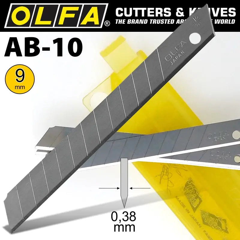Olfa Ab-10 Utility Blades – 10-Pack, 9Mm Width 1