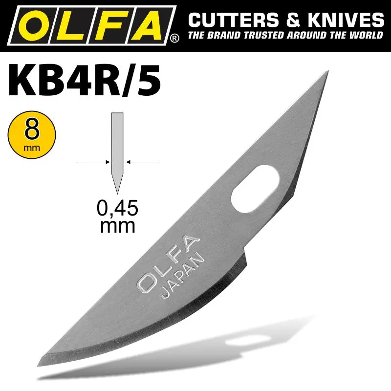 Olfa Art Curved Carving Blades – 5-Pack, 8Mm Width 1