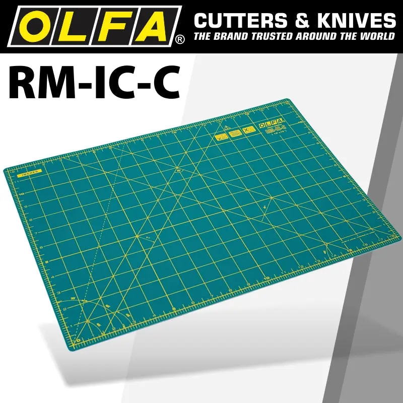 Olfa Double-Sided Rotary Mat – 45 X 30 Cm, Metric & Imperial Grids 1