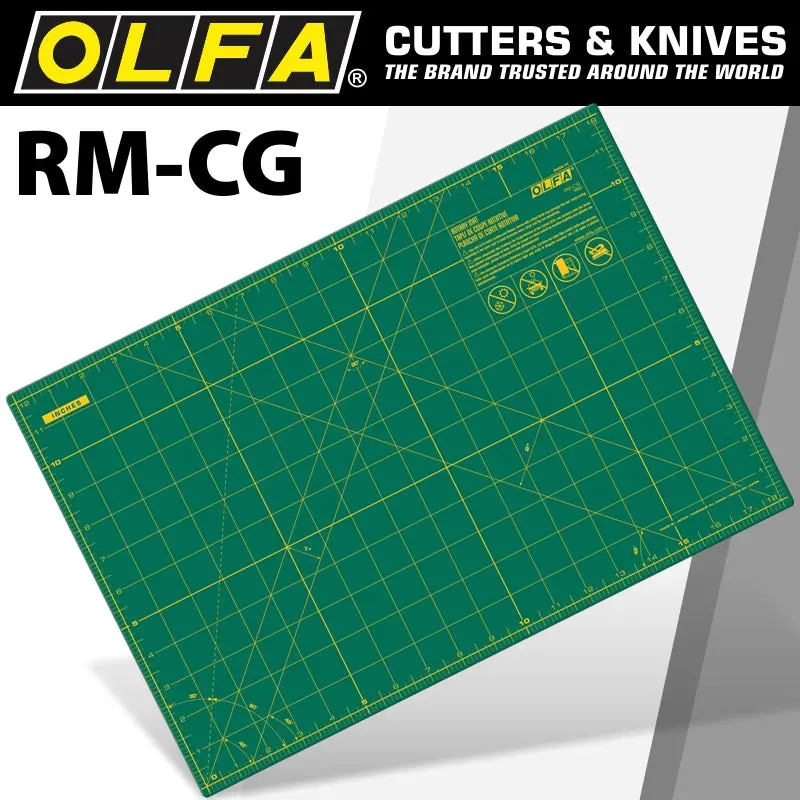 Olfa Green Self-Healing Cutting Mat – 12 X 18 Inches (30.5 X 45.8 Cm) 1
