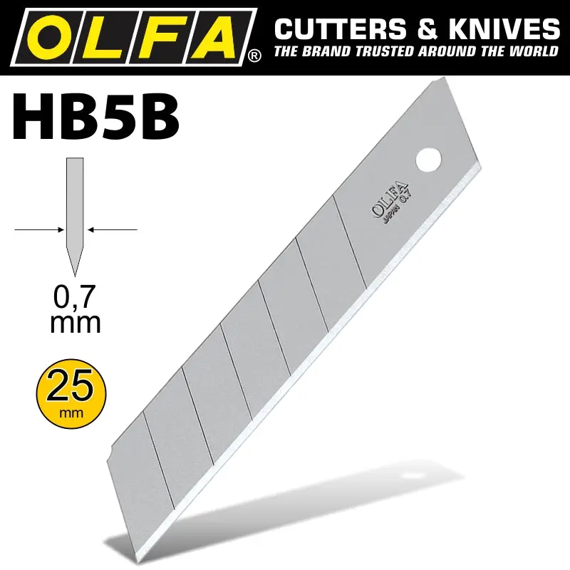 Olfa Hb-5B Heavy-Duty Blades – 5-Pack, 25Mm Width 1