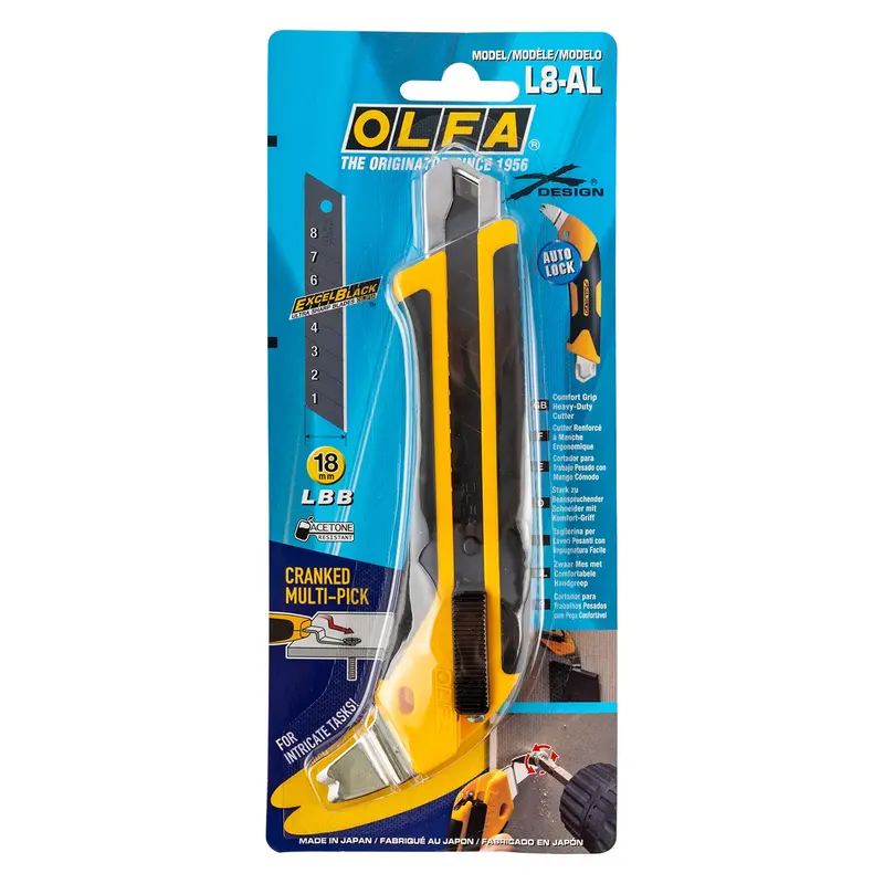 Olfa Heavy-Duty Cranked Snap-Off Knife – 18 Mm Auto-Lock Blade 1