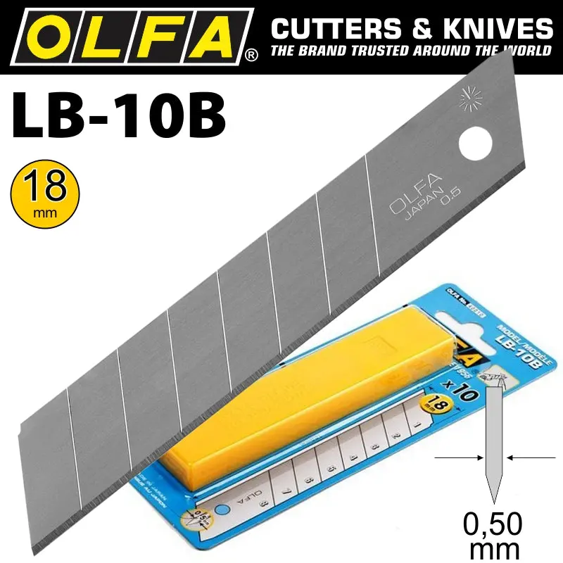 Olfa Lb-10B Premium Utility Blades – 10-Pack, 18Mm Width 1