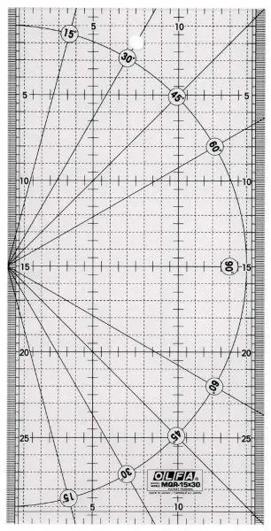 Olfa Metric Quilting Ruler – 15 Cm × 30 Cm With Precise Grid Layout 1