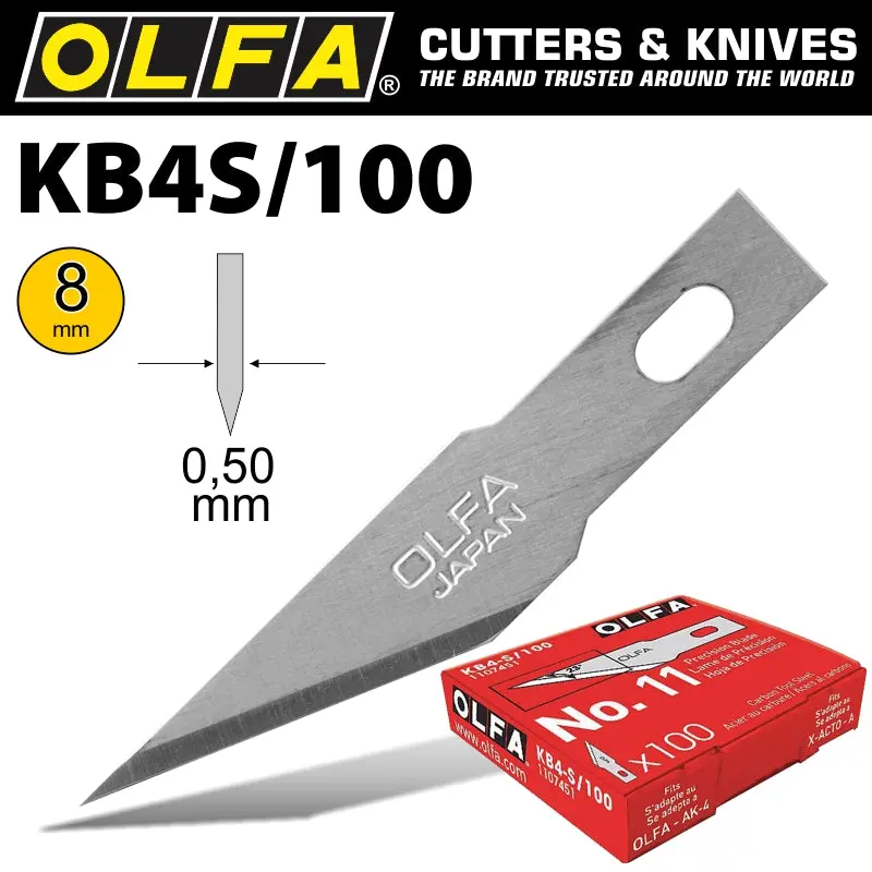 Olfa Precision Art Blades – Bulk 100-Pack, 8Mm Width 1