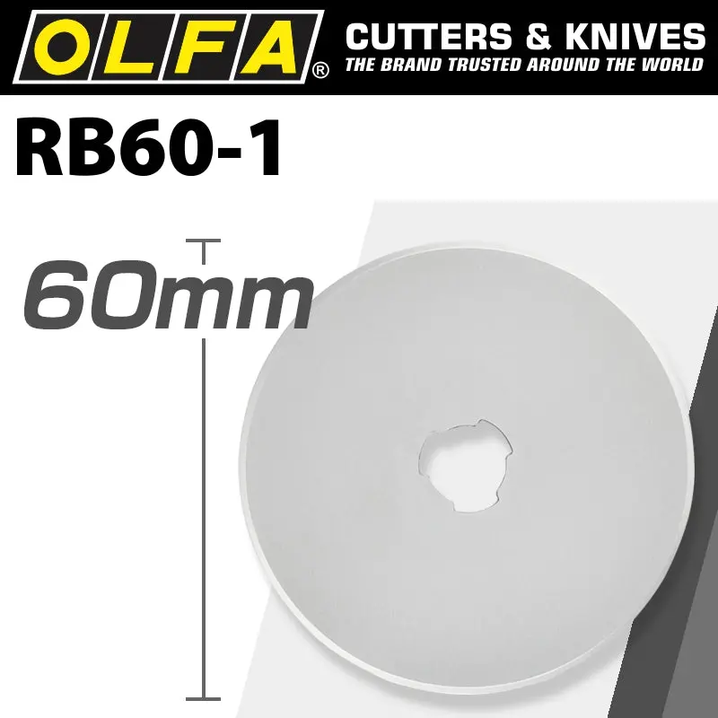 Olfa Rb60-1 Rotary Blade – Single 60Mm Wide Rotary Cutter Blade For Large-Scale Projects 1