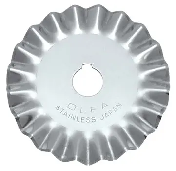 Olfa Rotary Pinking Cutter Blade – Single 45Mm Wavy-Edge Fabric Blade 1