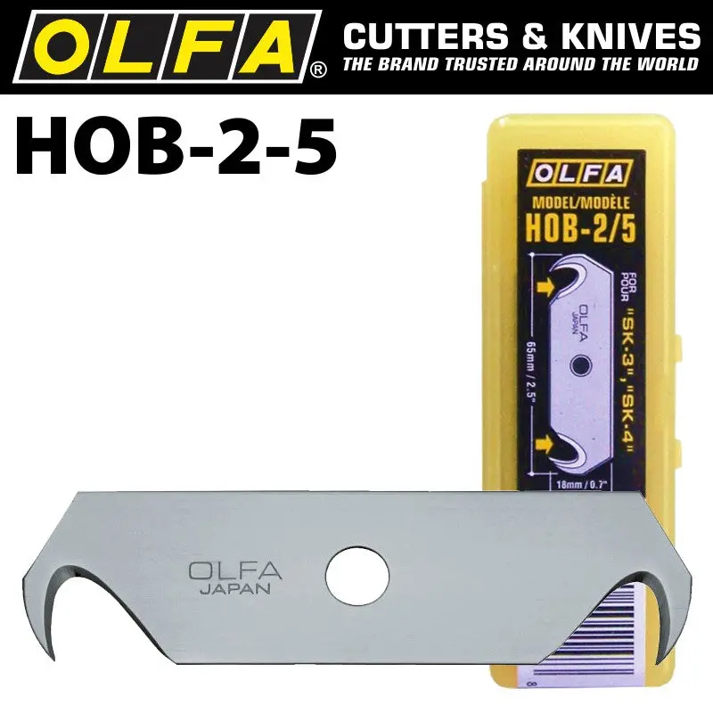 Olfa Sk3/Sk4/Utc1 Hook Blades – 5-Pack In Plastic Case 1