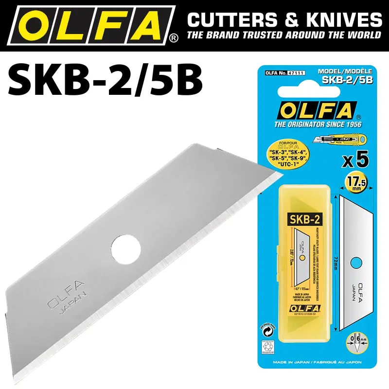 Olfa Skb-2 Compact Utility Blades – 5-Pack, 17.5Mm Replacement Blades For Utc1 & Sk-4 1