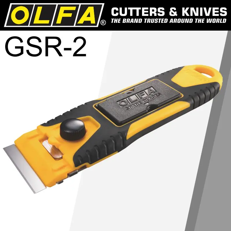 Olfa Slim Glass Scraper – Compact Design (40 × 18 Mm), Includes 6 Replacement Blades 1