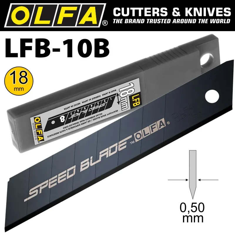 Olfa Speed Blade – 18 Mm Cutting Width, Plastic Storage Case Included 1