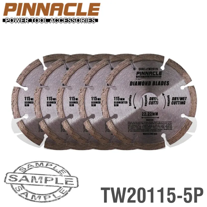 Pinnacle Segmented Diamond Blade – 115 Mm (5-Pack) 1