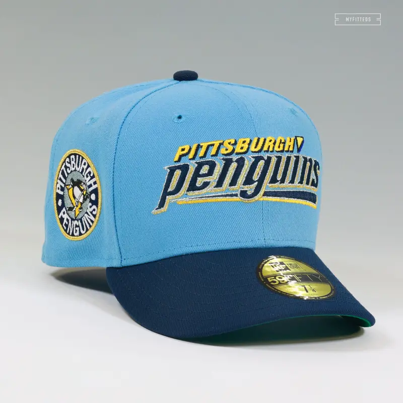 Pittsburgh Penguins Vintage Ultra Blue Jersey Wordmark Cap 1