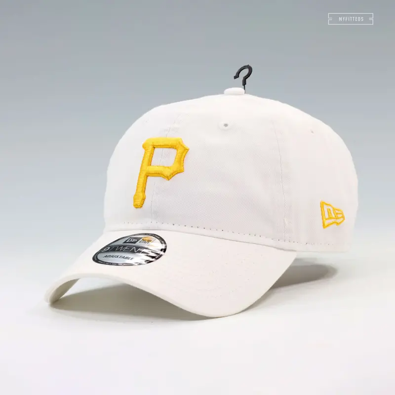 Pittsburgh Pirates Glacial White Dad Hat – New Era 9Twenty Adjustable Cap 1