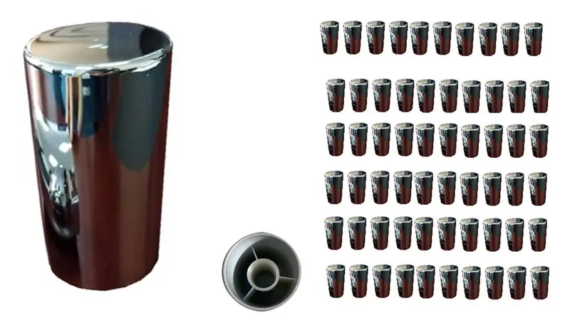 Polished Chrome Tube Thread-On Lug Nut Covers — M22X1.5 Semi-Truck Fit 1
