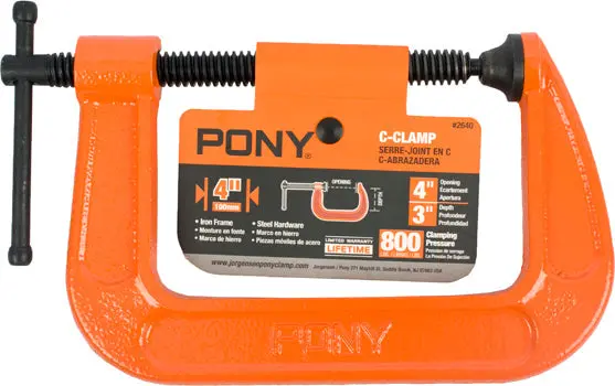 Pony 100 Mm (4 In) Heavy-Duty C-Clamp For Workshop Applications 1