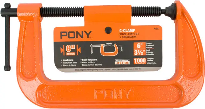 Pony 150 Mm (6 In) High-Grip C-Clamp For Diy And Repair Tasks 1
