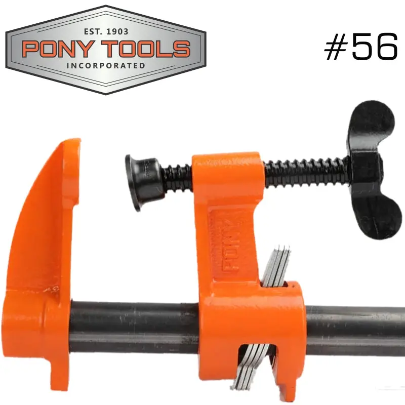 Pony 3/4-Inch Black Steel Pipe Clamp 1
