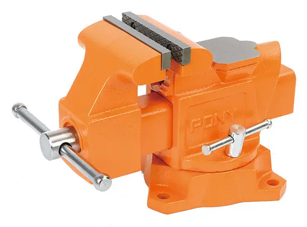 Pony 4 In Heavy-Duty Swivel-Mount Bench Vice With Rotating Base 1