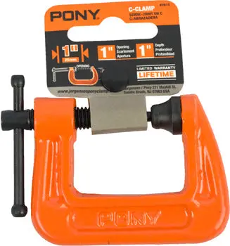 Pony C-Clamp – 1-Inch (25 Mm) Throat Depth, Compact Design For Detail Work 1