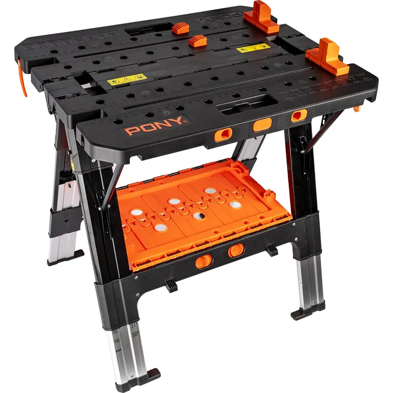 Pony Dual-Function Work Table And Sawhorse Featuring 4 Bench Dogs 1