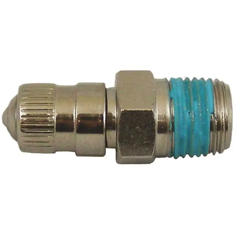 Propane Lpg Pressure Test Tap – 1/8" Mpt Npt Male Adaptor With Schrader Stem And Cap 1
