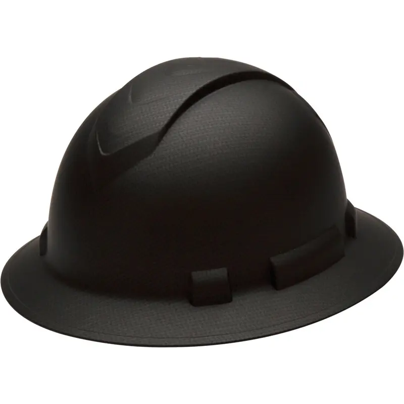 Pyramex Ridgeline Ratcheting Full-Brim Hard Hat – Black Graphite Finish 1