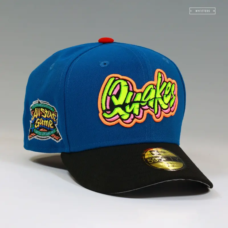 Rancho Cucamonga Quakes 2018 All-Star Game Neon Embroidery Fitted Cap 1