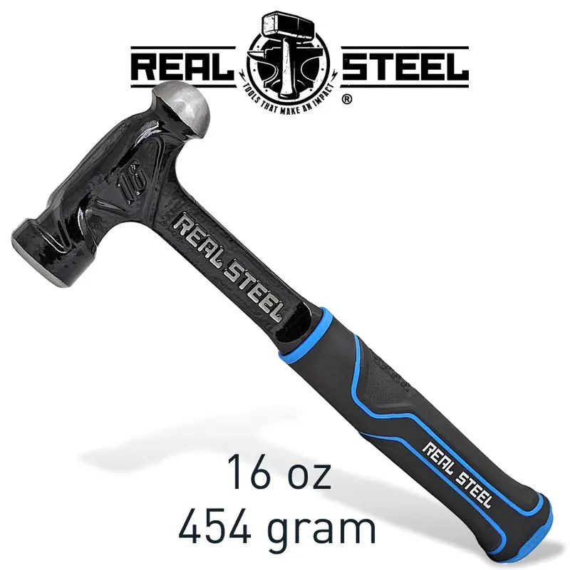 Real Steel Ball Peen Hammer – 450G (16 Oz) With Ultra-Durable Steel Handle 1
