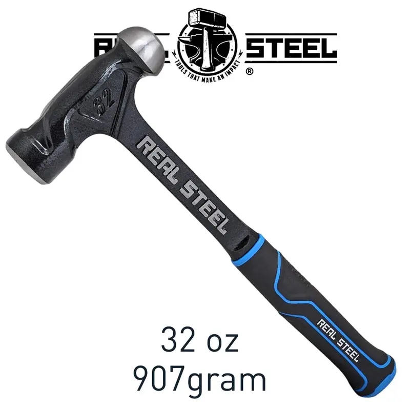 Real Steel Ball Peen Hammer – 900G (32 Oz) With Heavy-Duty Steel Handle 1