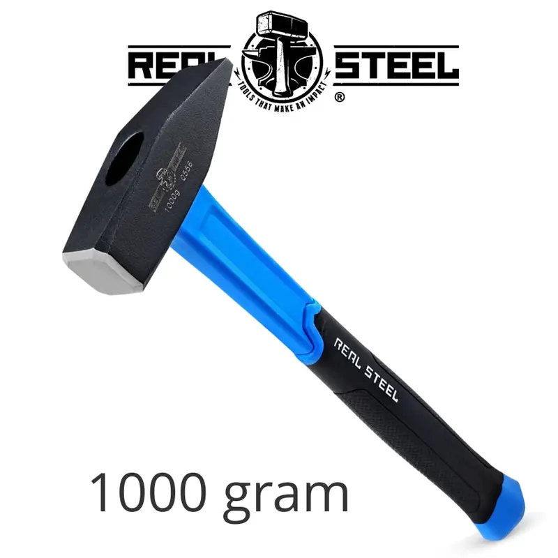 Real Steel Machinist Hammer – 1000G (35 Oz) With Shock-Absorbing Graphite Handle 1