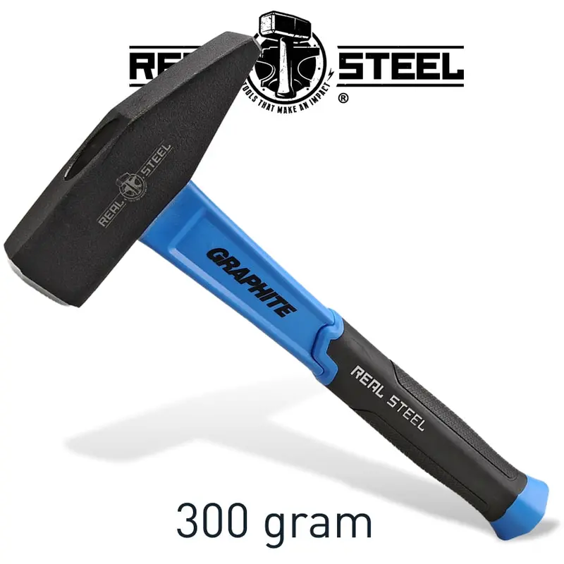 Real Steel Machinist Hammer – 300G (10.5 Oz) With Balanced Graphite Handle 1