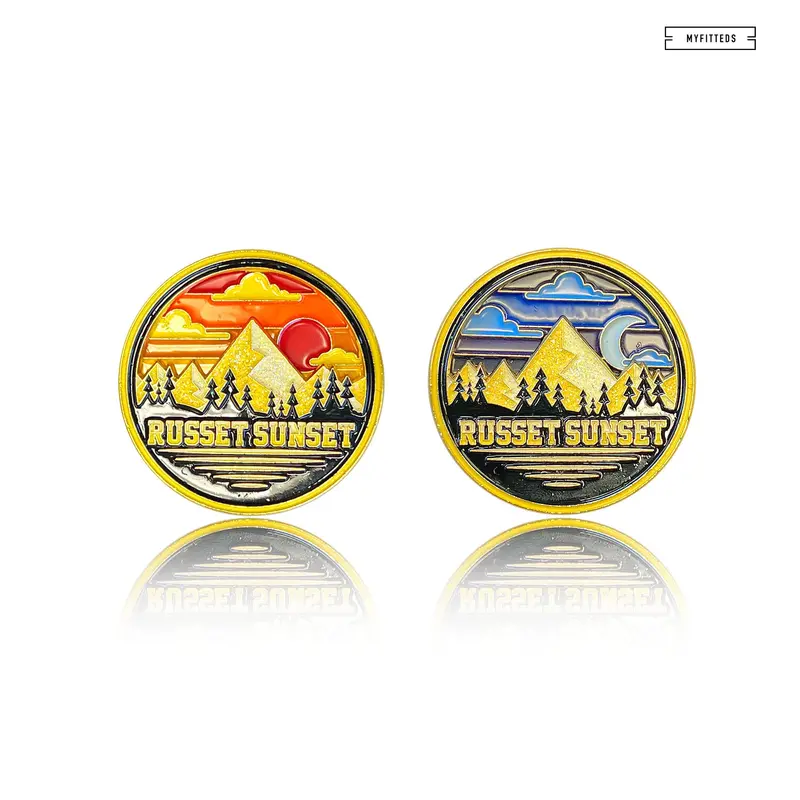 Russet Sunset 008 Pin: Gradient Transition From Sunset To Dawn In Vintage Finish 1