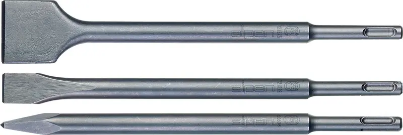 Sds-Plus Chisel Set – Pointed & Flat Types (20×250 Mm, 40×250 Mm), Stored In Plastic Tube 1