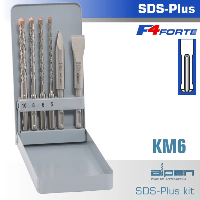 Sds-Plus Mixed Function Bit Set – Chisel, Flat, And Point Bits (5–10 Mm, Various Lengths) 1