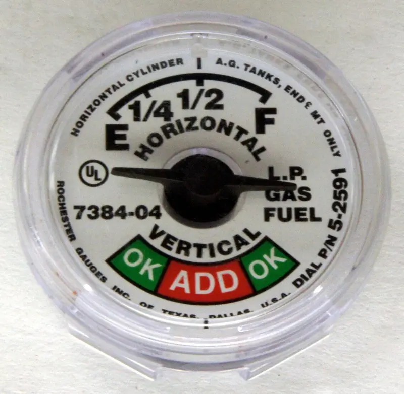 Snap-In Propane Tank Sight Gauge – Steel Or Aluminum Dial For Forklift Fuel Level Monitoring 1