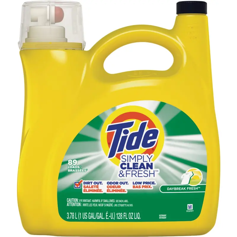 Tide Simply Clean & Fresh He Liquid Detergent – 128-Ounce Bottle, 89-Load Capacity 1