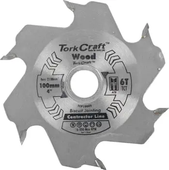 Tork Craft 100Mm Biscuit Joiner Blade – 6-Tooth Tct 1