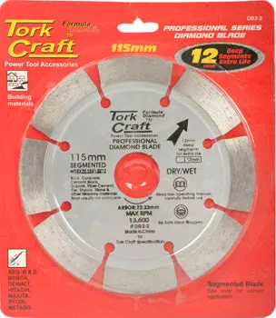 Tork Craft 115Mm Segmented Diamond Blade – 12Mm Segment Depth 1