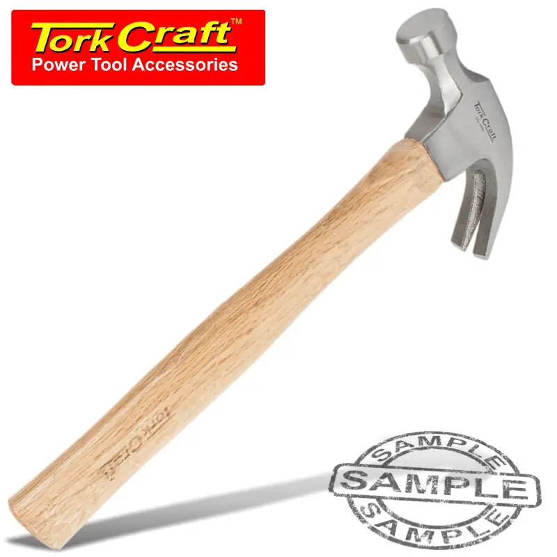 Tork Craft 16Oz Wooden-Handle Claw Hammer – 450G, Polished Head, 280Mm Length 1