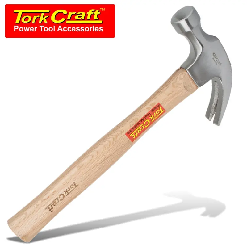 Tork Craft 20Oz Wooden-Handle Claw Hammer – 570G, Polished Head, 280Mm Length 1