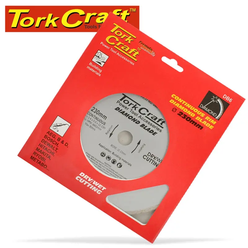 Tork Craft 230Mm Continuous-Rim Diamond Blade – Precision Edge Retention 1