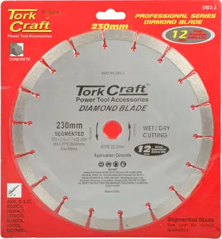 Tork Craft 230Mm Segmented Diamond Blade – High-Performance Cutting 1