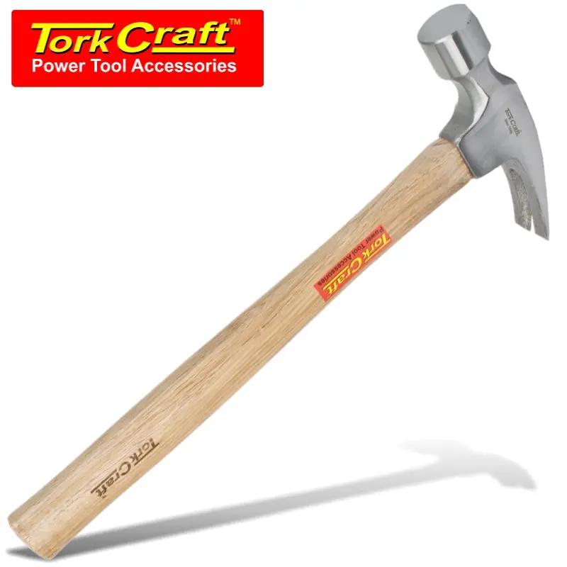 Tork Craft 24Oz Wooden-Handle Claw Hammer – 700G, Polished Head, 280Mm Length 1
