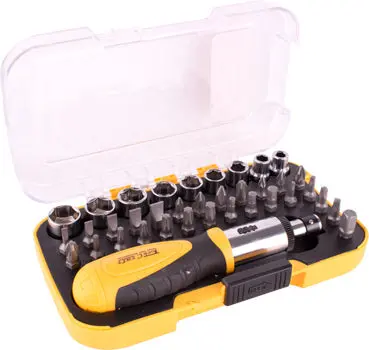 Tork Craft 37-Piece Ratcheting Screwdriver Bit Collection 1